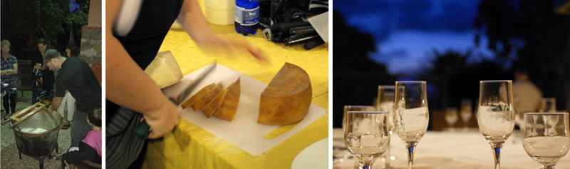 Evening gourmet at Villa Asfodeli