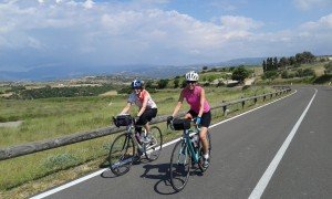 Ladies cycling in Sardinia