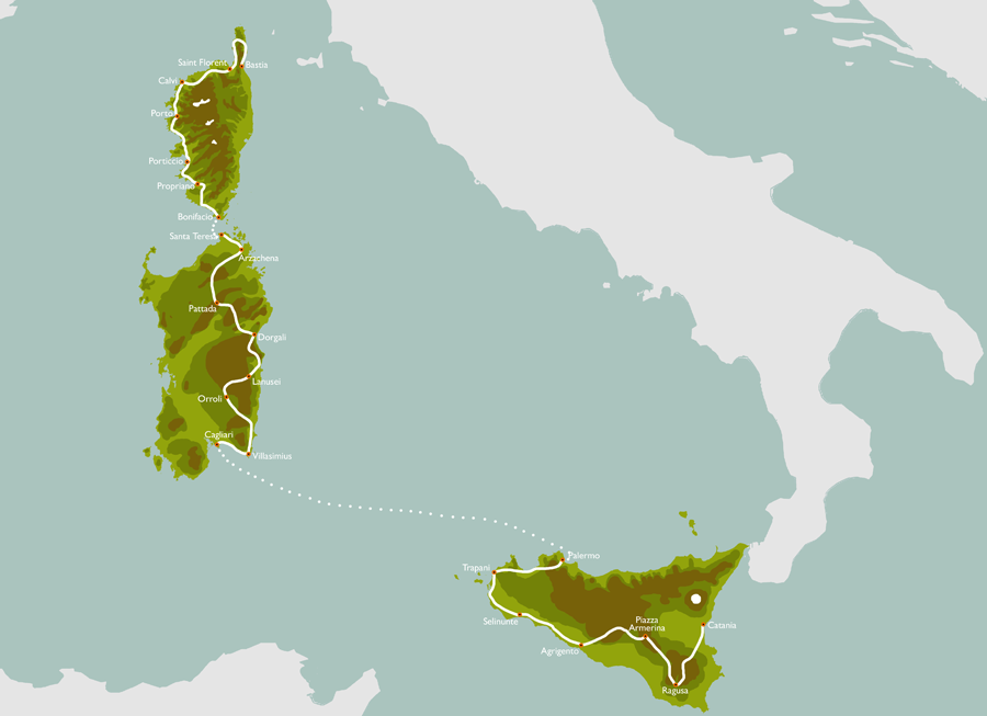 The Mediterranean Ride map